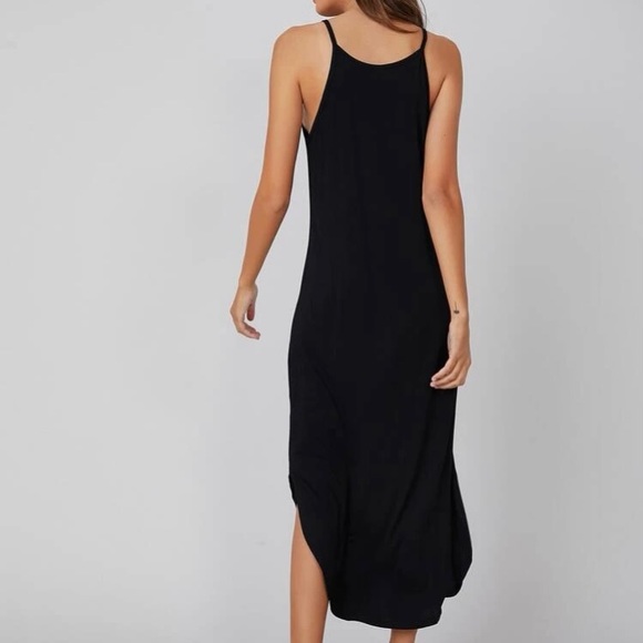 2/$20 Black curved split hem dress - Picture 3 of 3